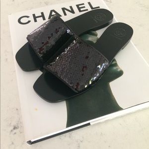 tory burch sequin slides